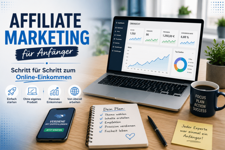 Affiliate Marketing für Anfänger – So baust du dir Schritt für Schritt ein Online-Einkommen auf